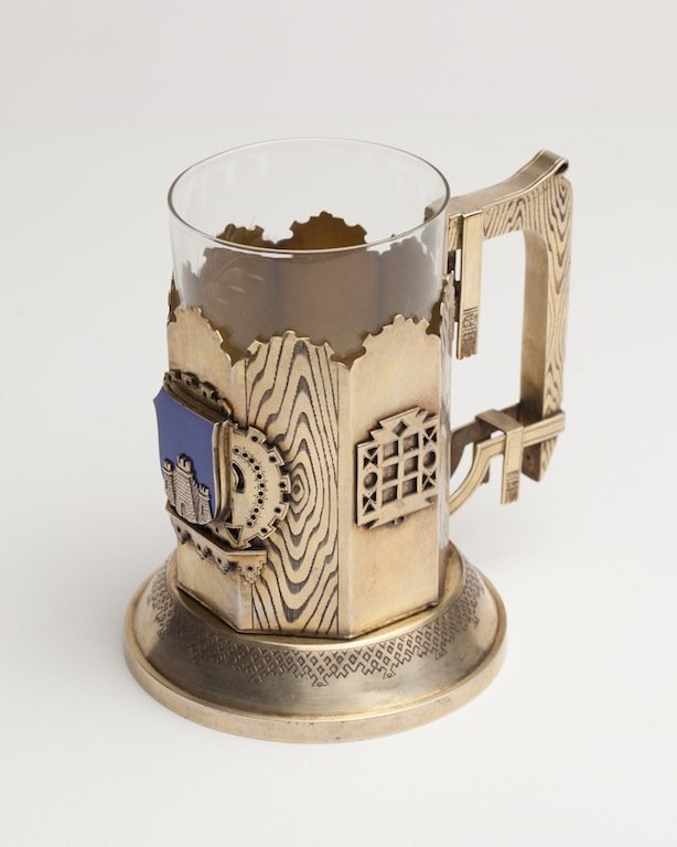 Glass holder withe the State emblem. Petersburg, 1880. — image 1