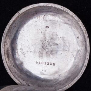"Omega" silver open face pocket watch — image 5