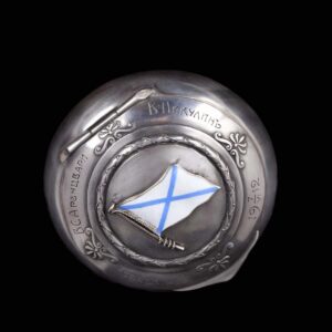 Russian silver snuff box with St Andrew flag — image 5
