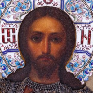 Wedding pair Christ Pantokrator and Mother of God of — image 3