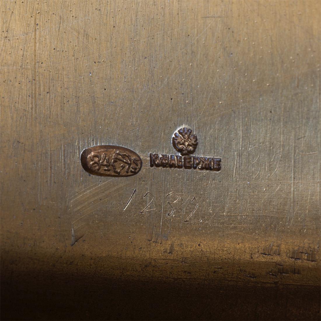 Elegant Faberge silver cigarette case — image 6
