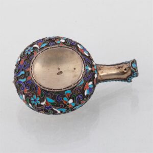 Russian silver-gilt and enamel kovsh — image 6