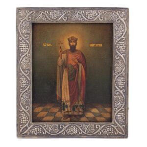 Russian Art Nouveau style icon of Saint Tzar Konstantin — image 1
