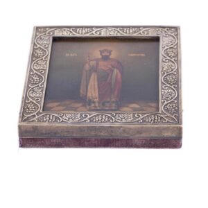 Russian Art Nouveau style icon of Saint Tzar Konstantin — image 3