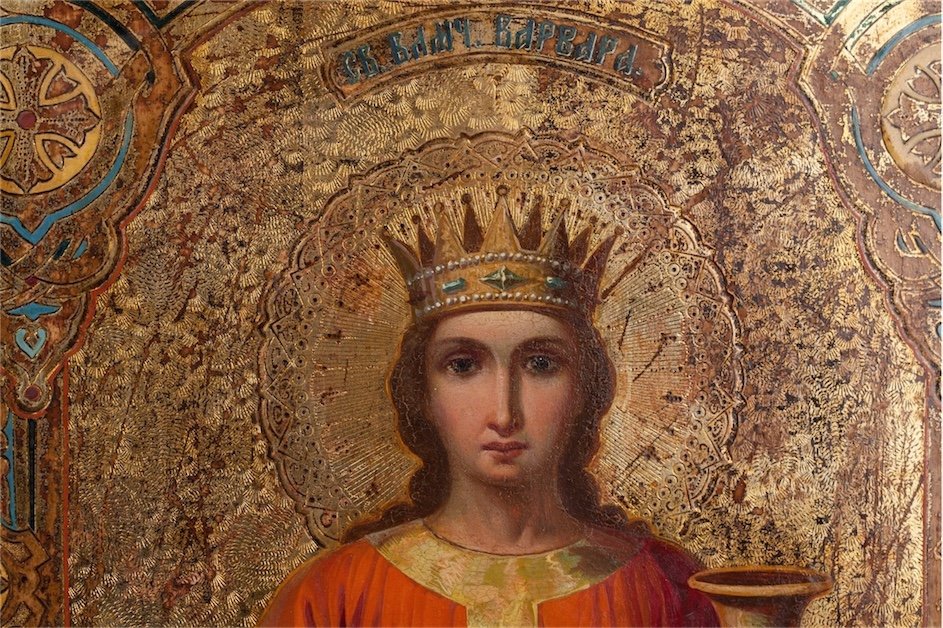 Russian icon of Saint Varvara. The end of the 19th — image 2
