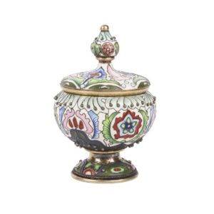 Small silver and enamel vase by F. Ruckert — image 1