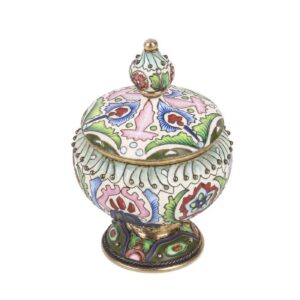 Small silver and enamel vase by F. Ruckert — image 6