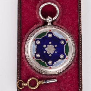 Vacheron silver and enamel hunter case pocket watch — image 3