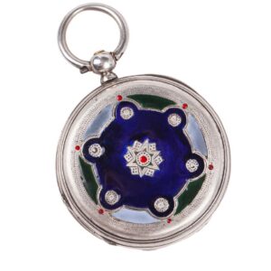 Vacheron silver and enamel hunter case pocket watch — image 4