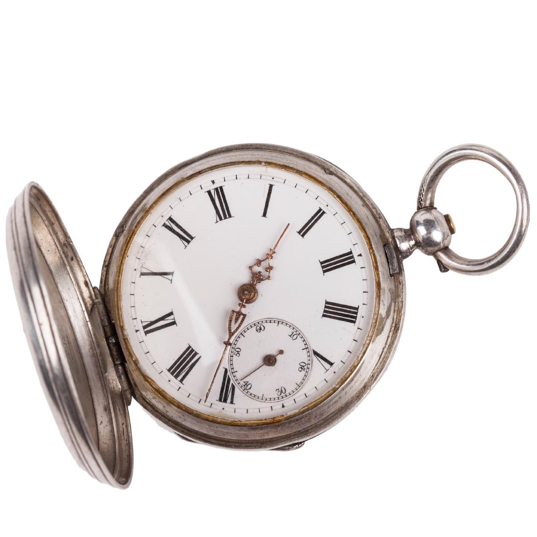 Vacheron silver and enamel hunter case pocket watch — image 5