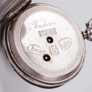 Vacheron silver and enamel hunter case pocket watch — image 7