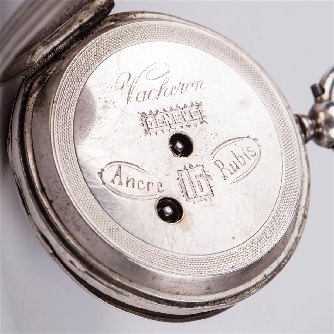 Vacheron silver and enamel hunter case pocket watch — image 7