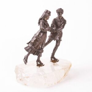 Very rare Russian "Ice Skating" bronze sculpture, 1890 — image 2