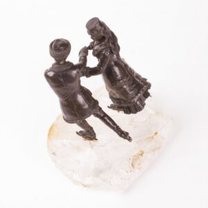 Very rare Russian "Ice Skating" bronze sculpture, 1890 — image 3