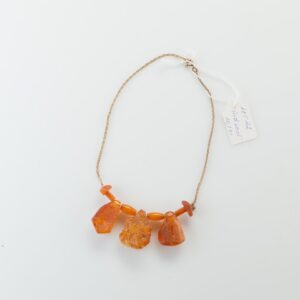 Natural Baltic Amber necklace on chain. — image 2