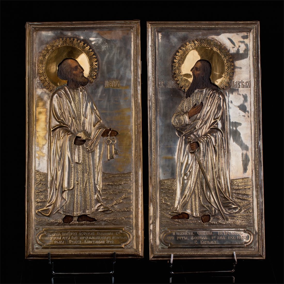 Pair of icons of Saints Peter and Paul. — image 1