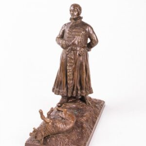 Rare Russian "Successful hunting" bronze sculpture — image 2