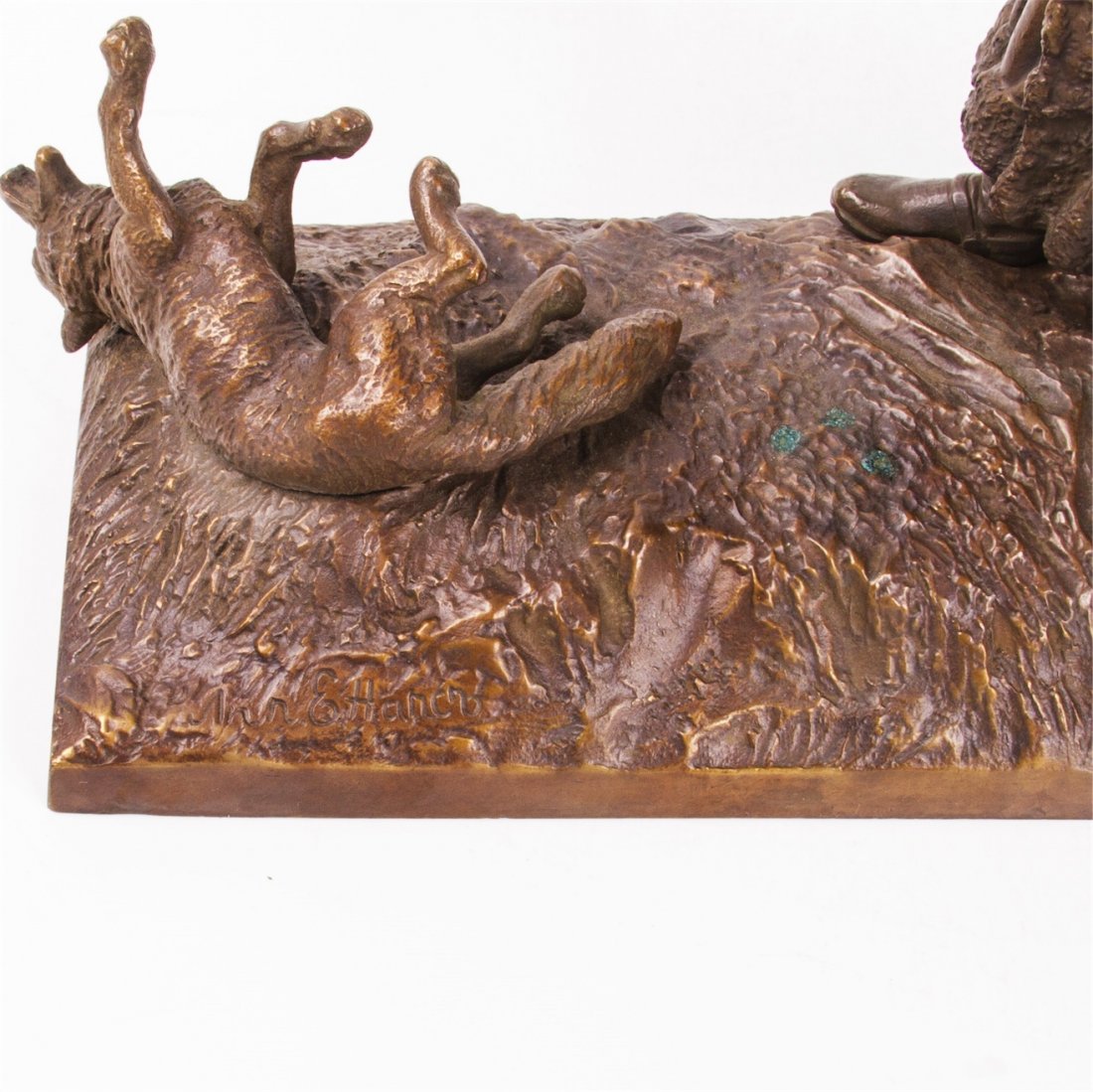 Rare Russian "Successful hunting" bronze sculpture — image 6