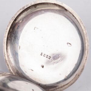 Silver hunter case pocket watch — image 3