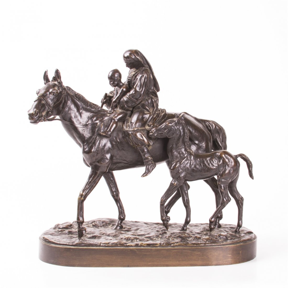 Exceptional Russian "Two mothersâ€ bronze sculpture — image 1