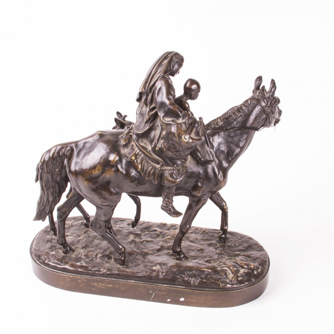 Exceptional Russian "Two mothersâ€ bronze sculpture — image 3