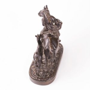 Exceptional Russian "Two mothers†bronze sculpture — image 4