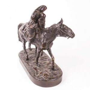 Exceptional Russian "Two mothers†bronze sculpture — image 7