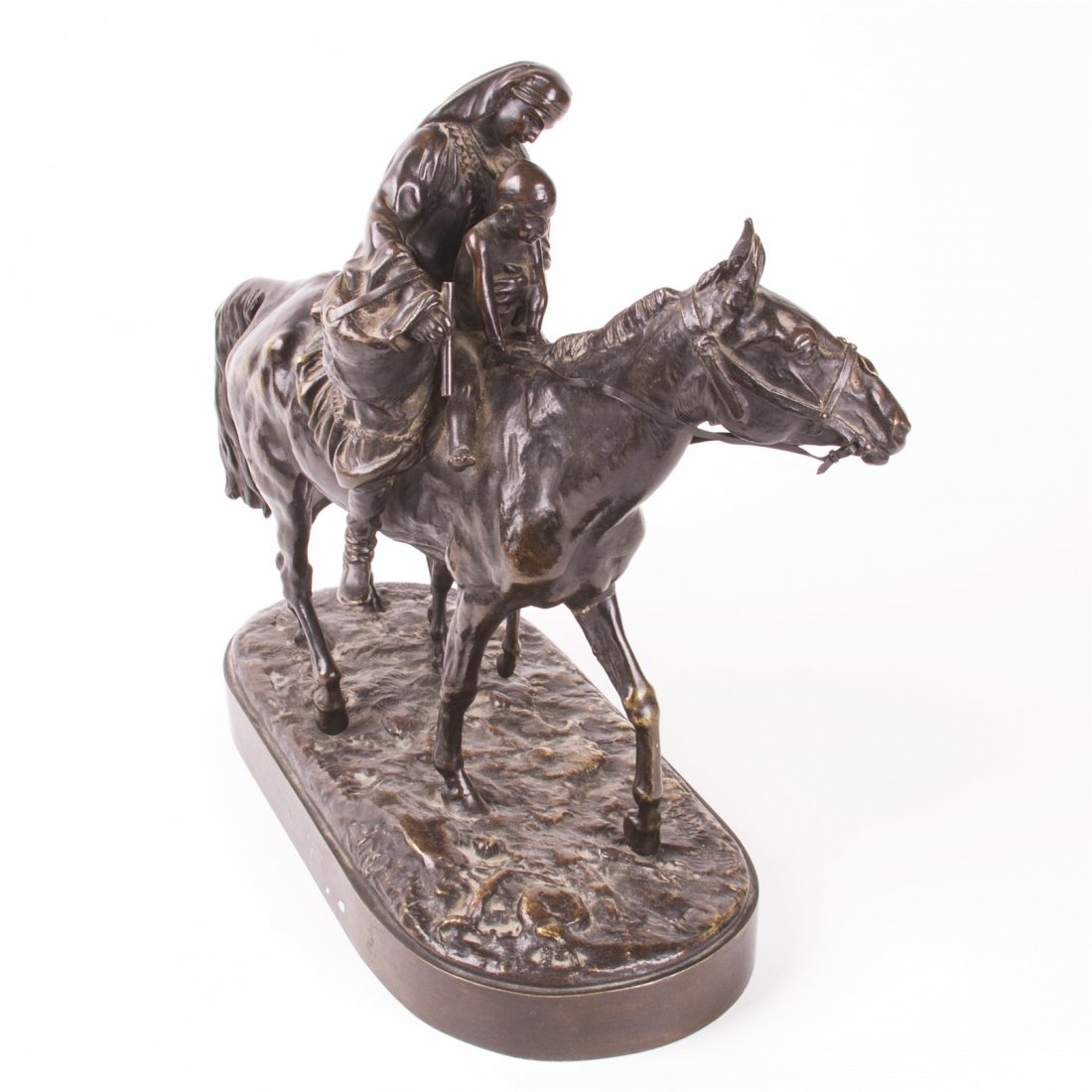Exceptional Russian "Two mothersâ€ bronze sculpture — image 7