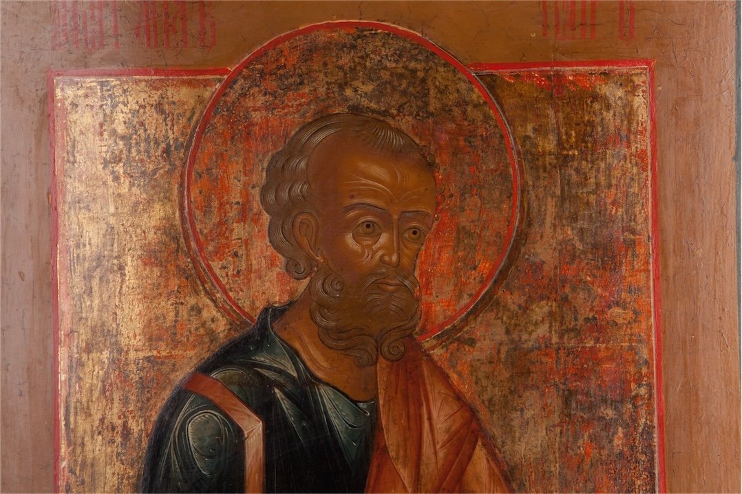 Huge hiqh quality Russian icon of Apostle Peter. 19th — image 3