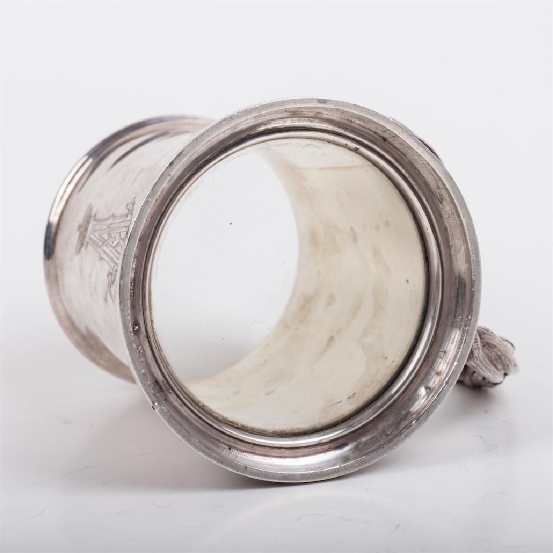 Russian cast silver-gilt jug with glass inlay — image 5
