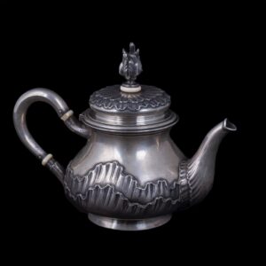 K.Faberge Rococo style silver-gilt teapot — image 1