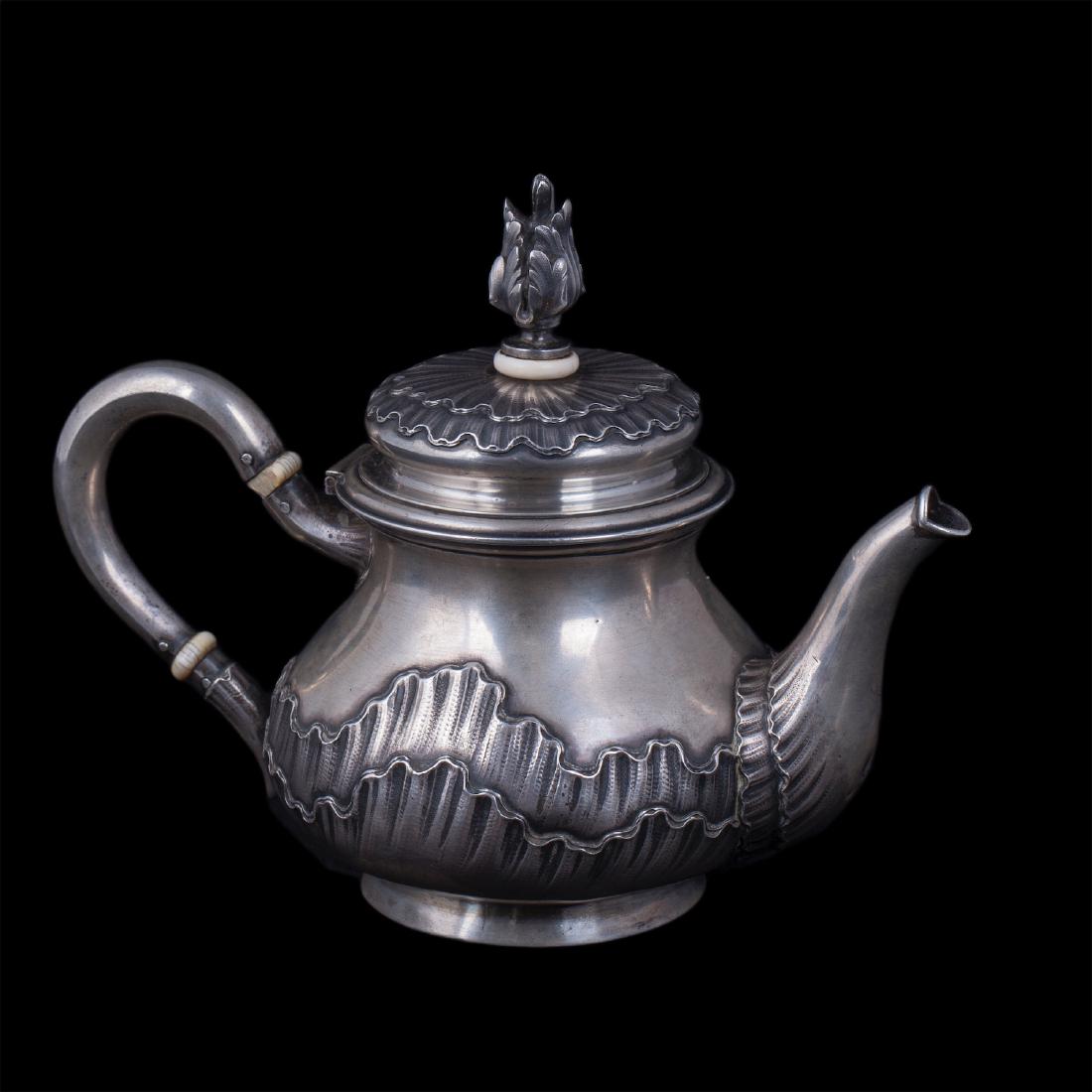 K.Faberge Rococo style silver-gilt teapot — image 1