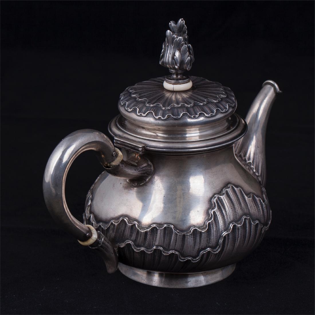 K.Faberge Rococo style silver-gilt teapot — image 4