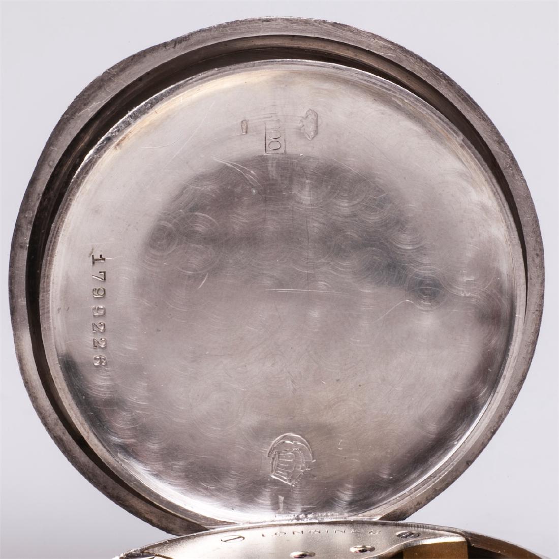 Longines silver open face pocket watch — image 10