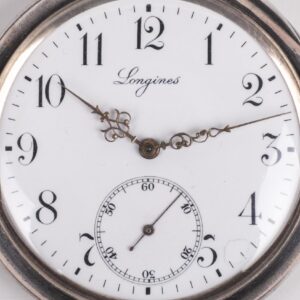 Longines silver open face pocket watch — image 2