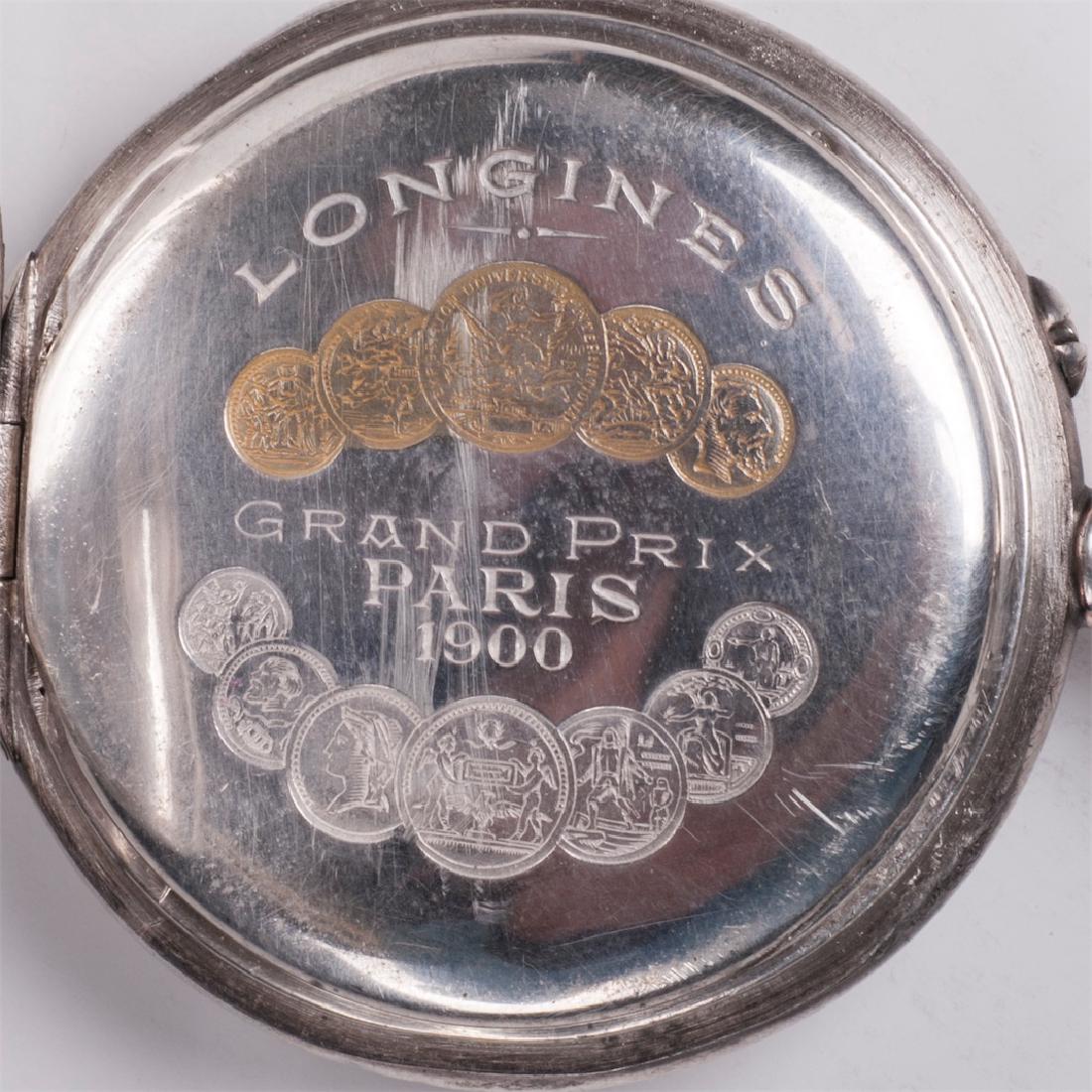 Longines silver open face pocket watch — image 7