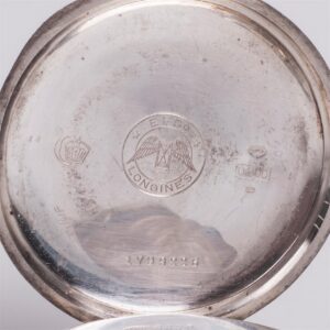 Longines silver open face pocket watch — image 8