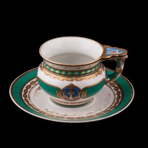 Porcelain cup with dish from the Imperial yacht — image 1
