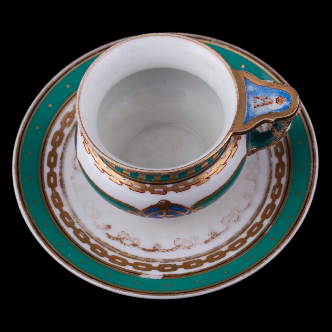 Porcelain cup with dish from the Imperial yacht — image 2