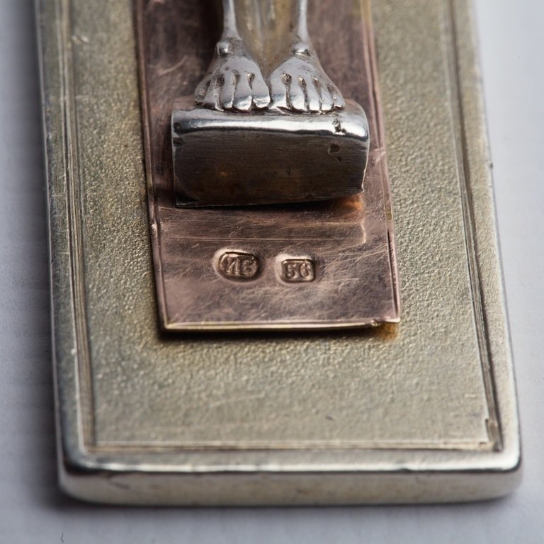 Russian priest cross on a chain. Moscow, 1908-1917. — image 4