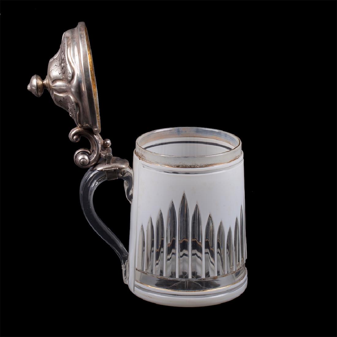 Russian tankard with milk glass body — image 2