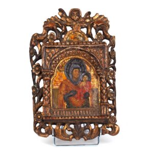 Greek icon of Mother of God of Hodegetria in figural — image 1