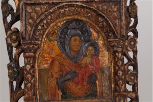 Greek icon of Mother of God of Hodegetria in figural — image 2
