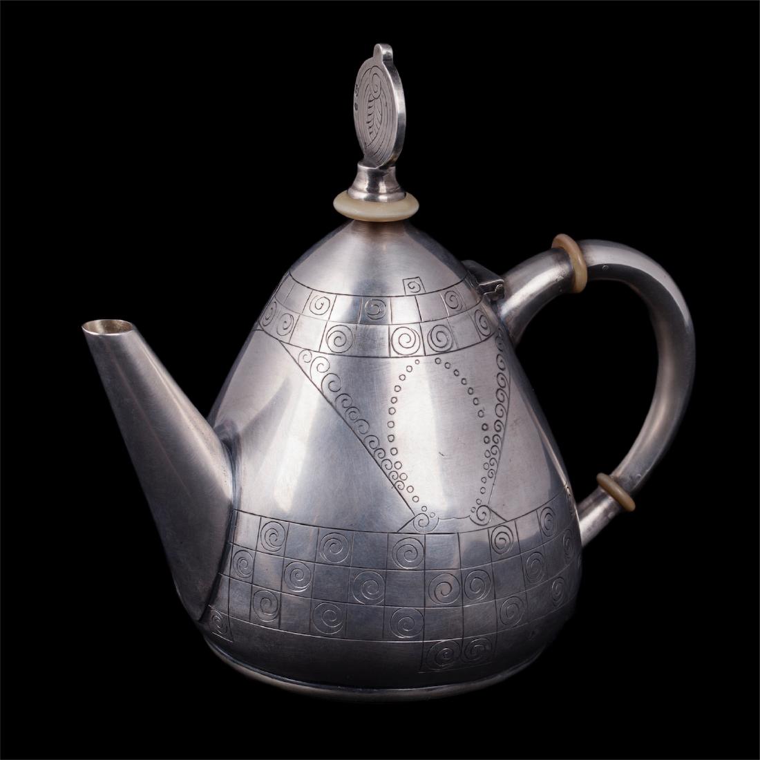 K.Faberge Art Nouveau style silver-gilt teapot — image 1