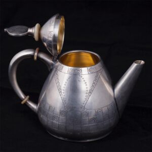 K.Faberge Art Nouveau style silver-gilt teapot — image 3