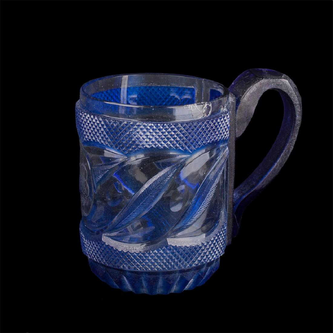 Russian crystal cup with blue tint — image 1