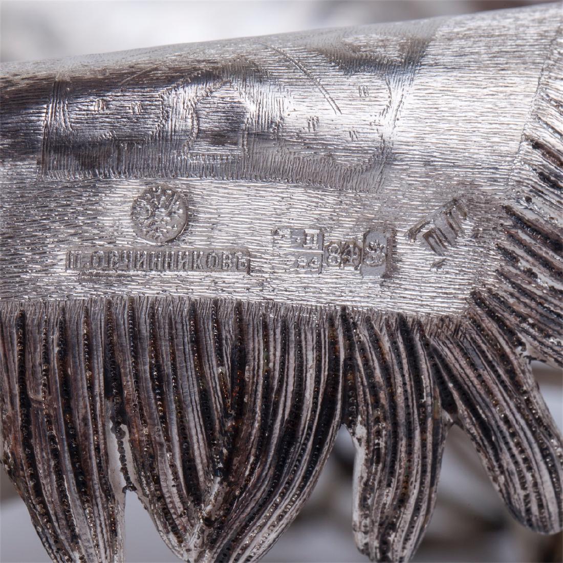 Russian silver-gilt and trompe l'oeil vase — image 4