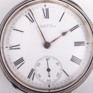 Silver pocket watch "A.W.W co" — image 2