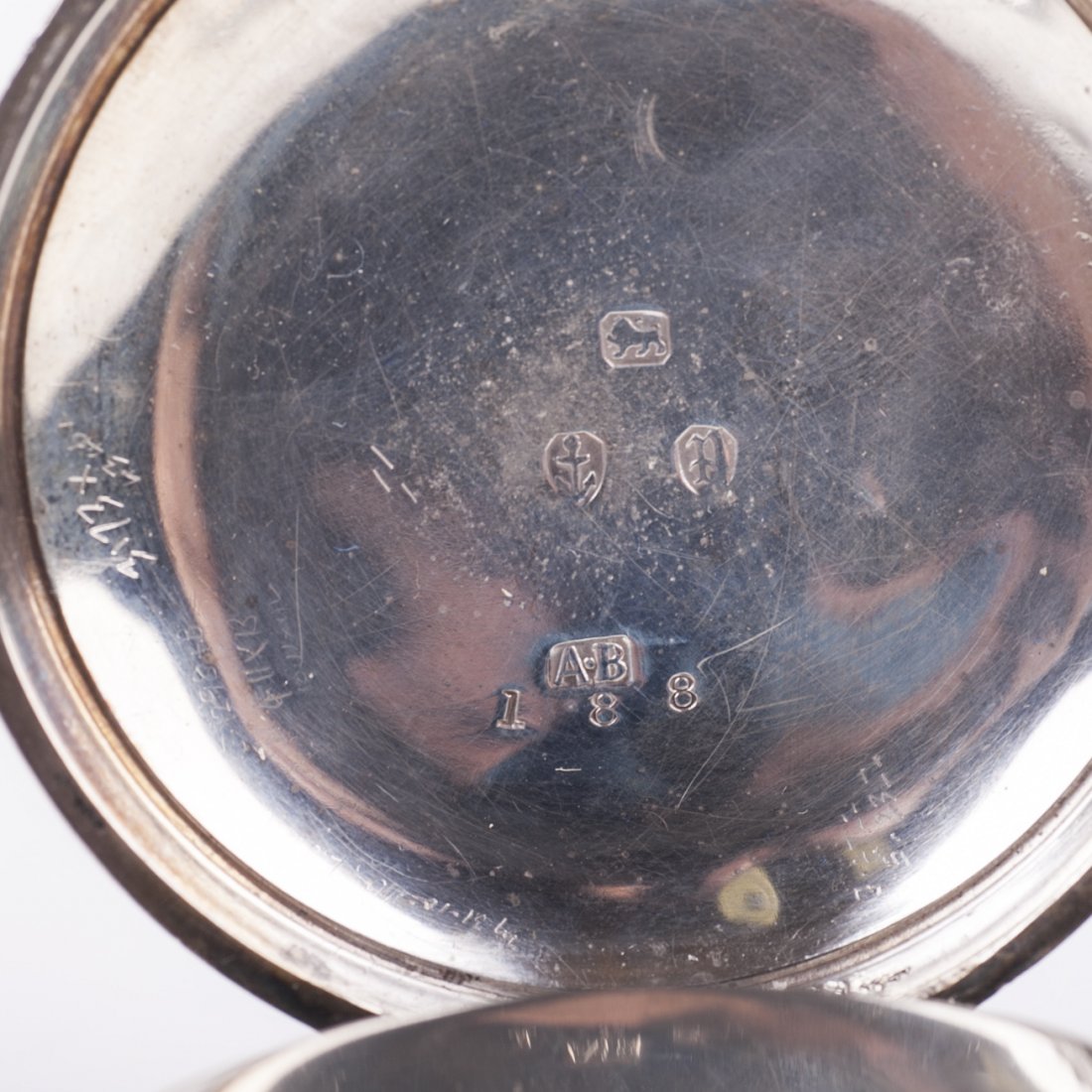Silver pocket watch "A.W.W co" — image 4