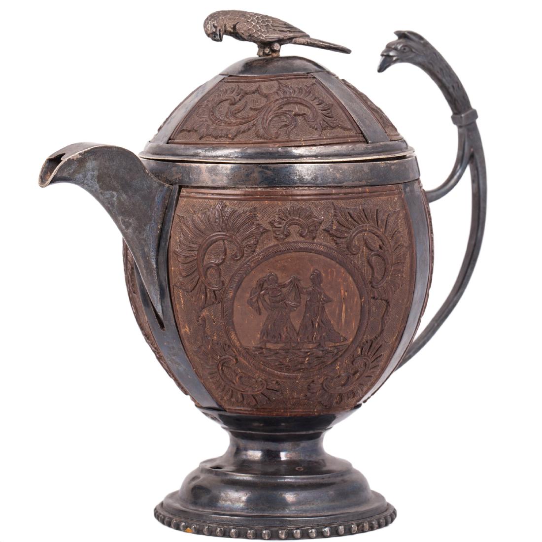 Exceptional Russian Empire style coconut tea service — image 2
